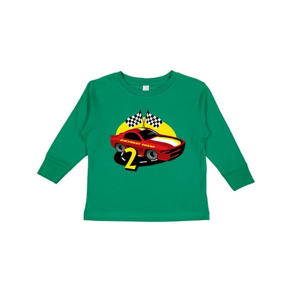 Inktastic Race Car 2nd Birthday Boys Long Sleeve Toddler T-Shirt
