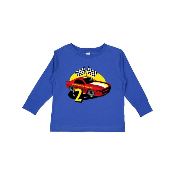 Inktastic Race Car 2nd Birthday Boys Long Sleeve Toddler T-Shirt