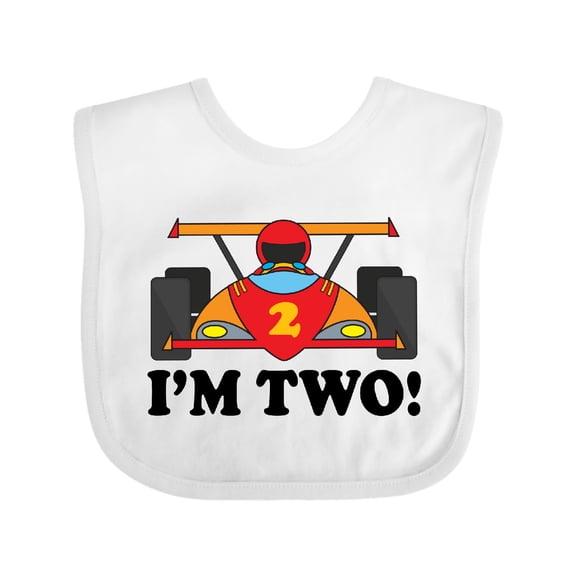 Inktastic Race Car 2nd Birthday Boys Racing Boys Baby Bib