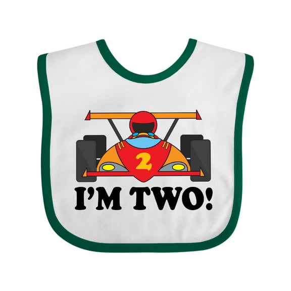 Inktastic Race Car 2nd Birthday Boys Racing Boys Baby Bib