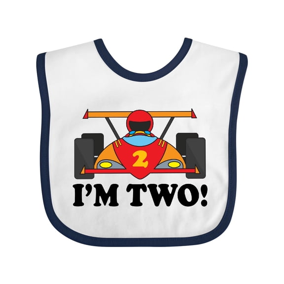 Inktastic Race Car 2nd Birthday Boys Racing Boys Baby Bib