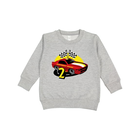 Inktastic Race Car 2nd Birthday Toddler Sweatshirt