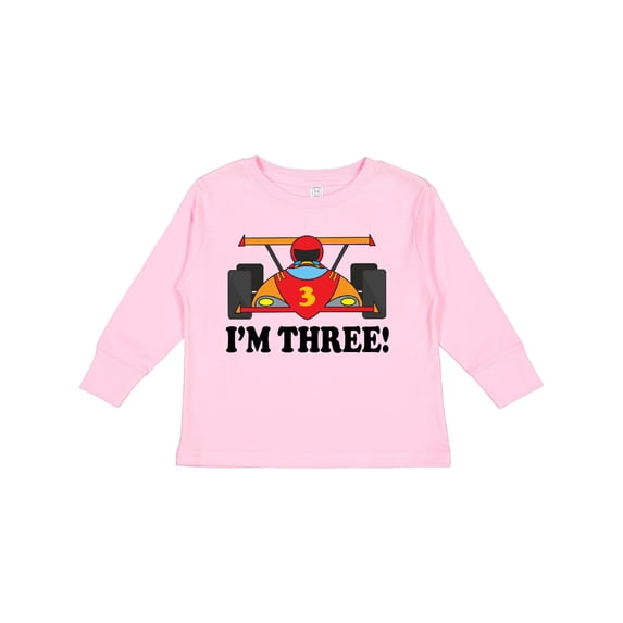 Inktastic Race Car 3rd Birthday Boys Long Sleeve Toddler T-Shirt