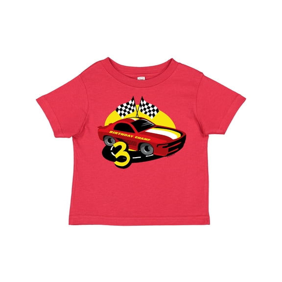 Inktastic Race Car 3rd Birthday Boys Toddler T-Shirt