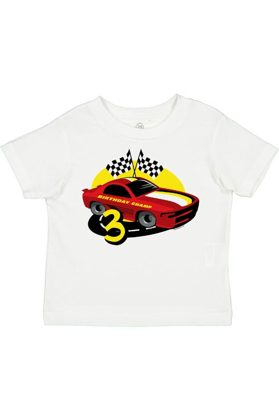 Race Car 3rd Birthday Boys Toddler T-Shirt