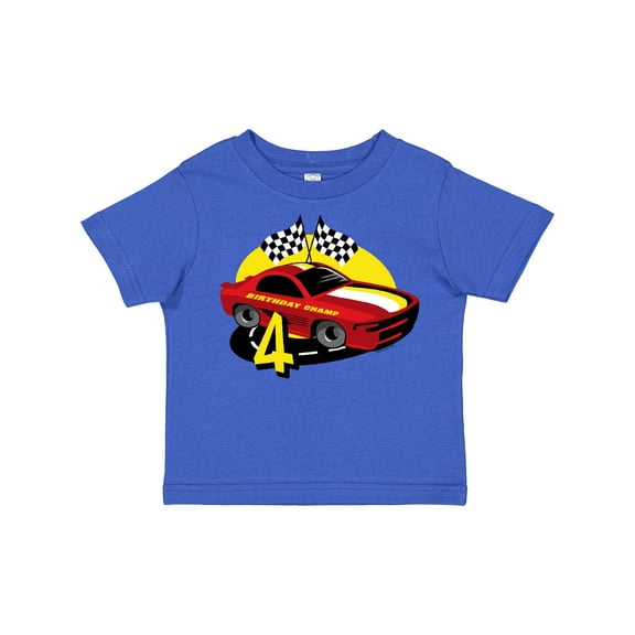Inktastic Race Car 4th Birthday Boys Toddler T-Shirt