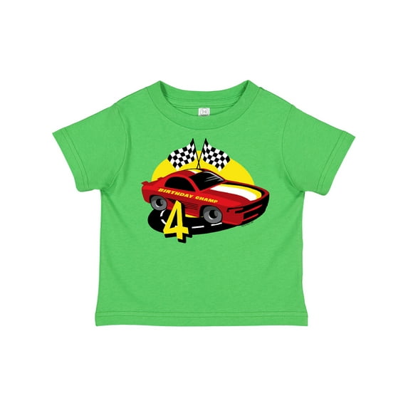 Inktastic Race Car 4th Birthday Boys Toddler T-Shirt