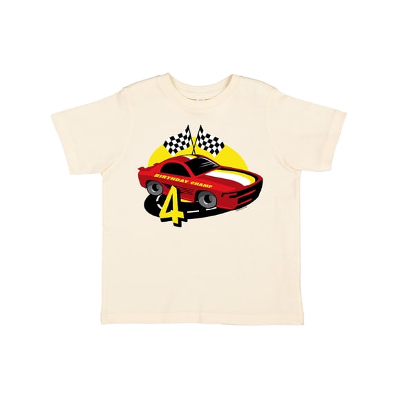 Inktastic Race Car 4th Birthday Boys Toddler T-Shirt
