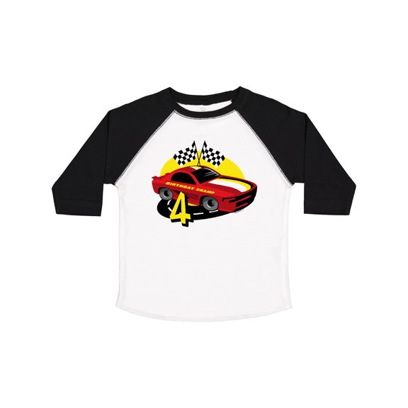 Inktastic Race Car 4th Birthday Boys Toddler T-Shirt