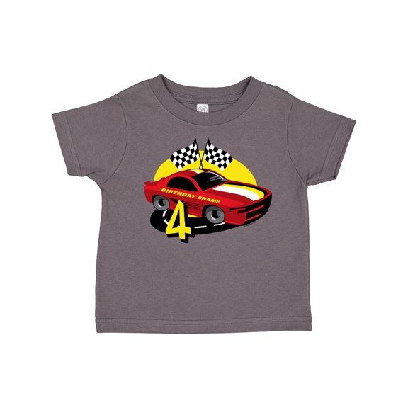 Inktastic Race Car 4th Birthday Boys Toddler T-Shirt