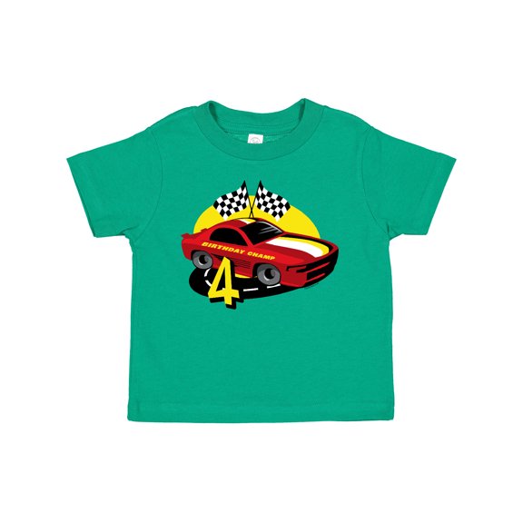 Inktastic Race Car 4th Birthday Boys Toddler T-Shirt