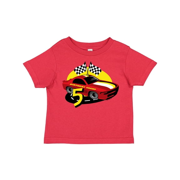 Inktastic Race Car 5th Birthday Boys Toddler T-Shirt