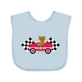thumbnail image 1 of Inktastic Race Car Racing Bear Animal Boys or Girls Baby Bib, 1 of 4