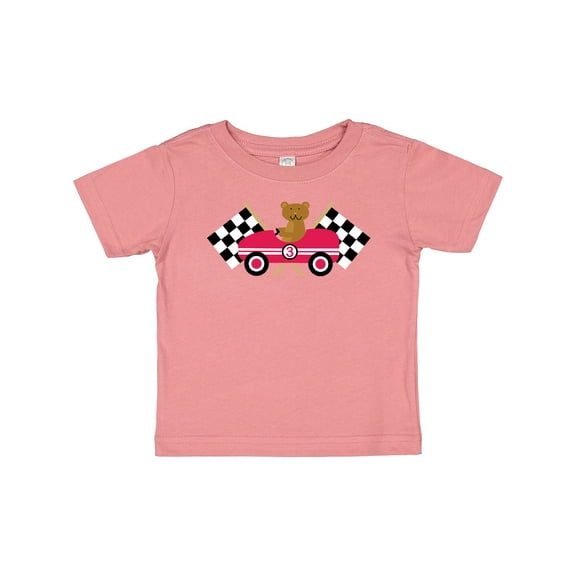 Inktastic Race Car Racing Bear Animal Boys or Girls Baby T-Shirt