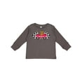 thumbnail image 1 of Inktastic Race Car Racing Bear Animal Boys or Girls Long Sleeve Toddler T-Shirt, 1 of 5