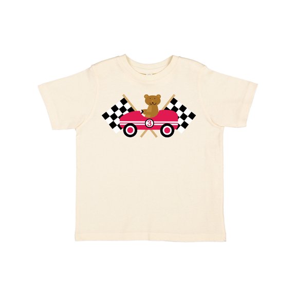 Inktastic Race Car Racing Bear Animal Boys or Girls Toddler T-Shirt