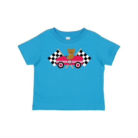 Inktastic Race Car Racing Bear Animal Boys or Girls Toddler T-Shirt