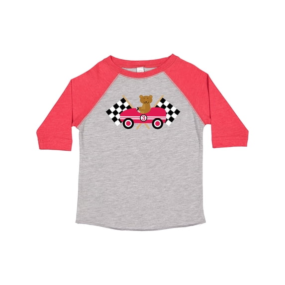 Inktastic Race Car Racing Bear Animal Boys or Girls Toddler T-Shirt