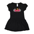 thumbnail image 1 of Inktastic Race Car Racing Bear Animal Girls Baby Dress, 1 of 5
