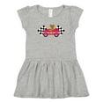 thumbnail image 1 of Inktastic Race Car Racing Bear Animal Girls Toddler Dress, 1 of 5