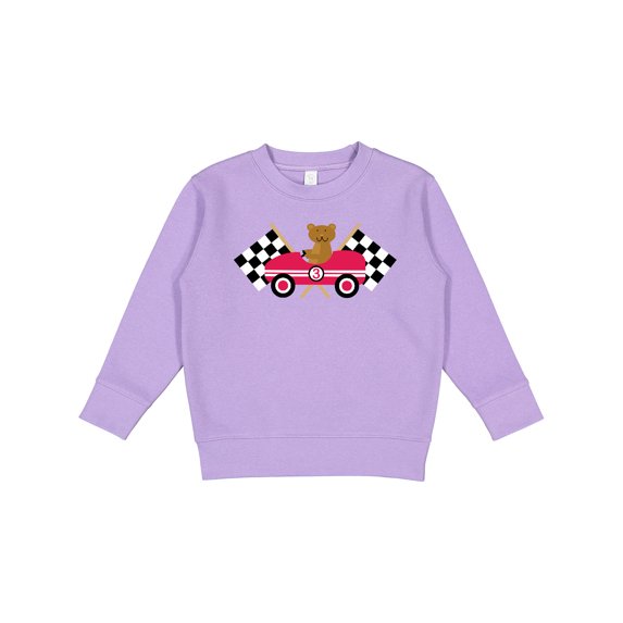 Inktastic Race Car Racing Bear Animal Toddler Sweatshirt