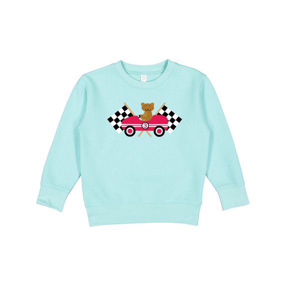 Inktastic Race Car Racing Bear Animal Toddler Sweatshirt