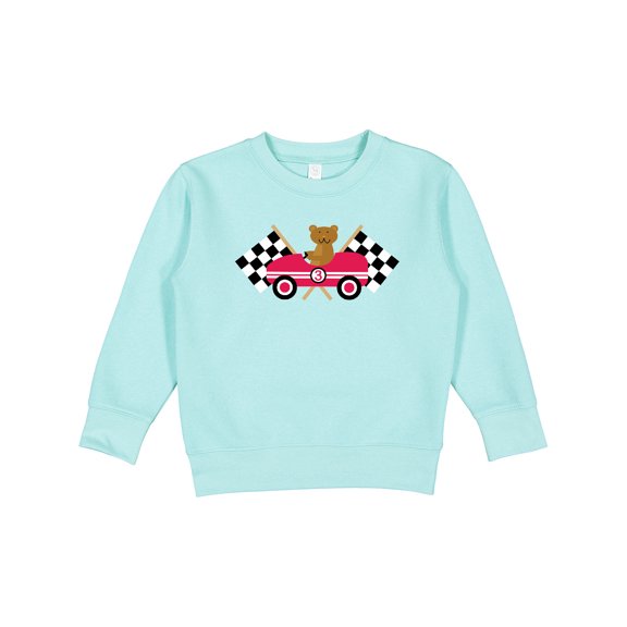Inktastic Race Car Racing Bear Animal Toddler Sweatshirt