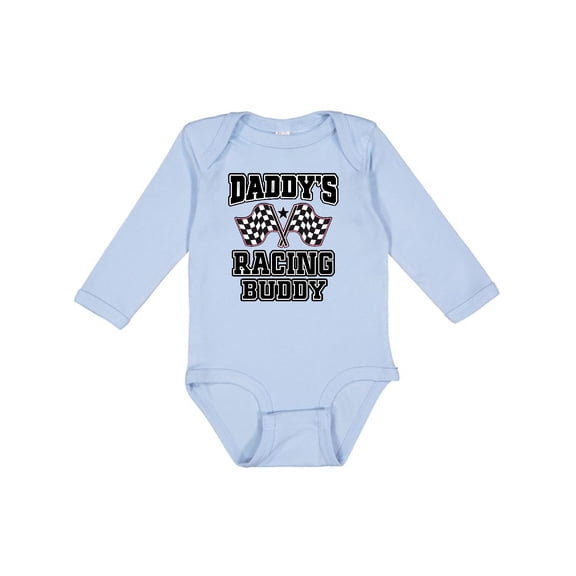 Inktastic Racing Buddy Girls Car Flags Girls Long Sleeve Baby Bodysuit