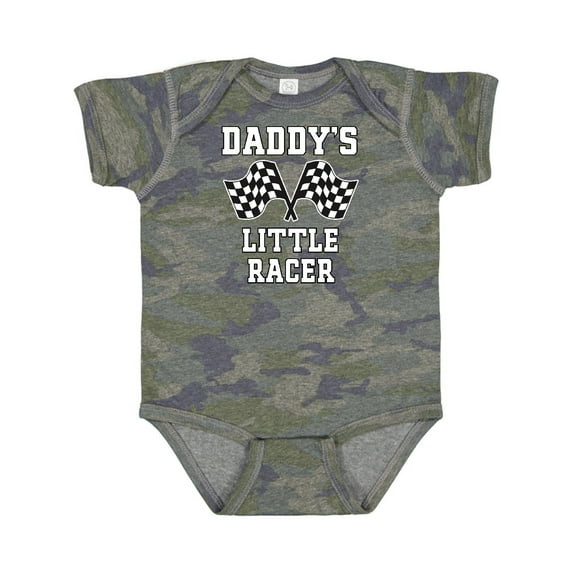 Inktastic Racing Daddy Little Racer Boys Baby Bodysuit