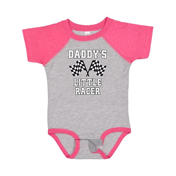 Inktastic Racing Daddy Little Racer Boys Baby Bodysuit