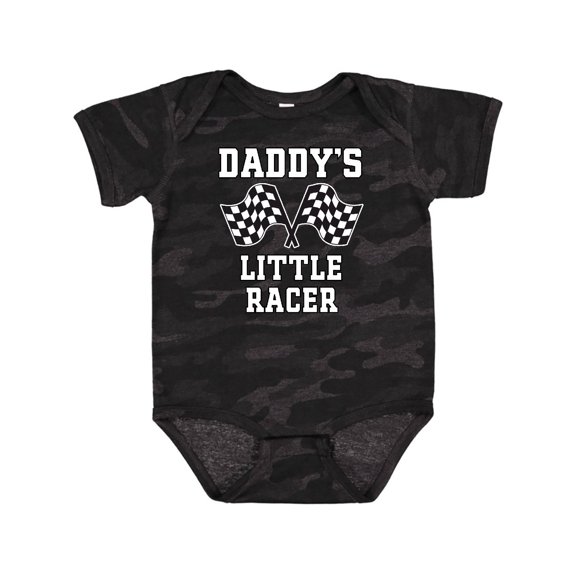 Inktastic Racing Daddy Little Racer Boys Baby Bodysuit