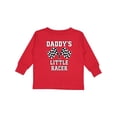 thumbnail image 1 of Inktastic Racing Daddy Little Racer Gift Boys Long Sleeve Toddler T-Shirt, 1 of 5