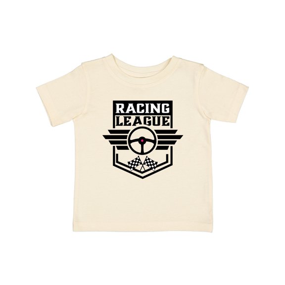 Inktastic Racing League with Race Car Wheel and Wings Boys or Girls Baby T-Shirt