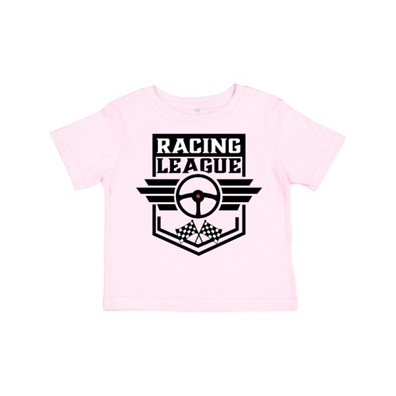 Inktastic Racing League with Race Car Wheel and Wings Boys or Girls Toddler T-Shirt