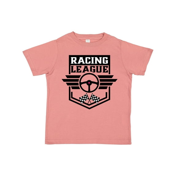 Inktastic Racing League with Race Car Wheel and Wings Boys or Girls Toddler T-Shirt