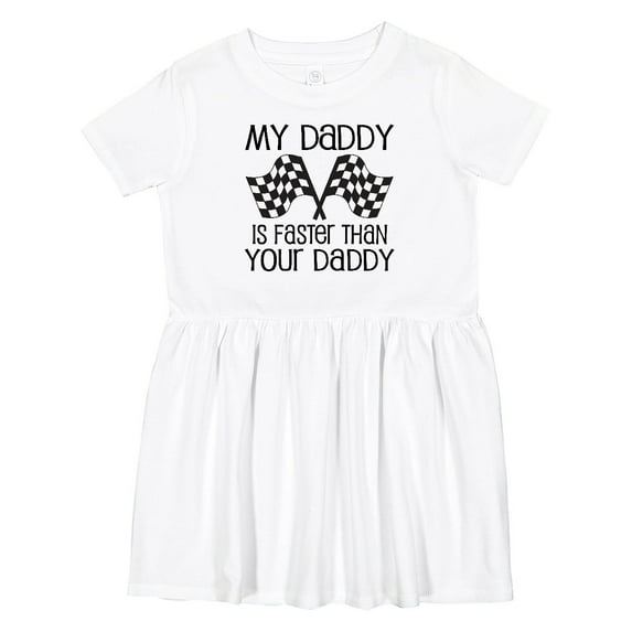 Inktastic Racing My Daddy is Faster Girls Toddler Dress