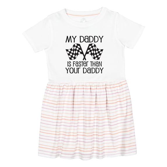 Inktastic Racing My Daddy is Faster Girls Toddler Dress