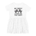 thumbnail image 1 of Inktastic Racing My Daddy is Faster Girls Toddler Dress, 1 of 5