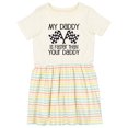 thumbnail image 1 of Inktastic Racing My Daddy is Faster Girls Toddler Dress, 1 of 5