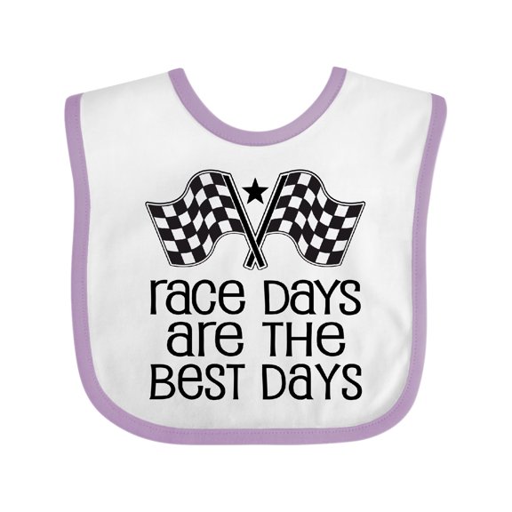 Inktastic Racing Quote Race Days Are the Best Boys or Girls Baby Bib