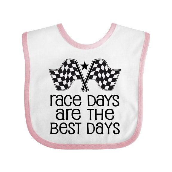Inktastic Racing Quote Race Days Are the Best Boys or Girls Baby Bib