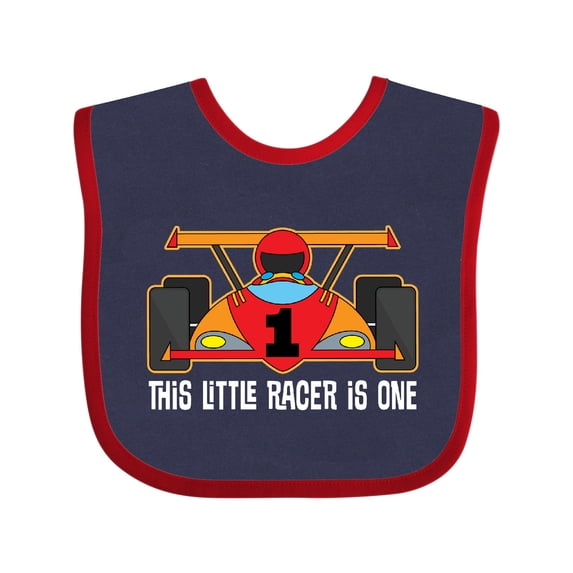 Inktastic Racing Themed 1st Birthday Car Boys Baby Bib