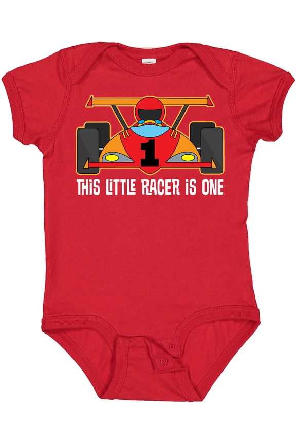 Racing Themed 1st Birthday Car Boys Baby Bodysuit