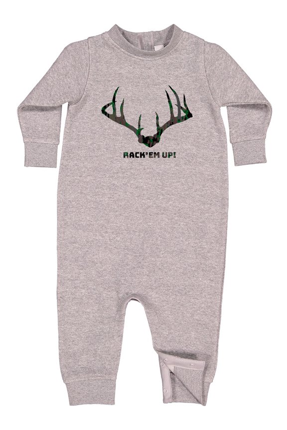 Rack 'em Up in Camo Baby Fleece Romper