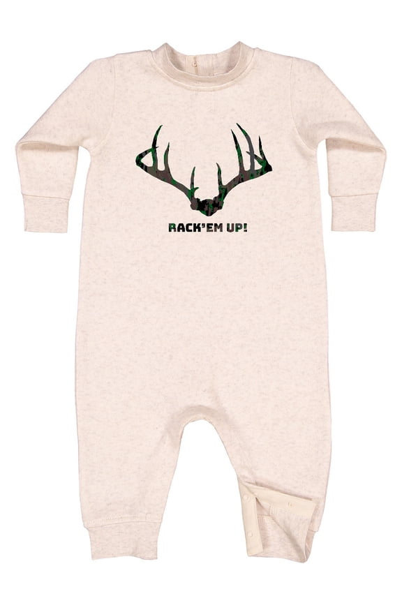 Rack 'em Up in Camo Baby Fleece Romper