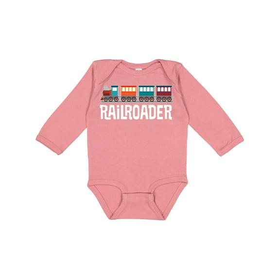 Inktastic Railroader Train Hobby Boys or Girls Long Sleeve Baby Bodysuit