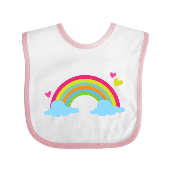 Inktastic Rainbow Boys or Girls Baby Bib