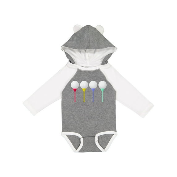 Inktastic Rainbow Golf Tees Boys or Girls Long Sleeve Baby Bodysuit