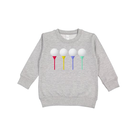 Inktastic Rainbow Golf Tees Toddler Sweatshirt