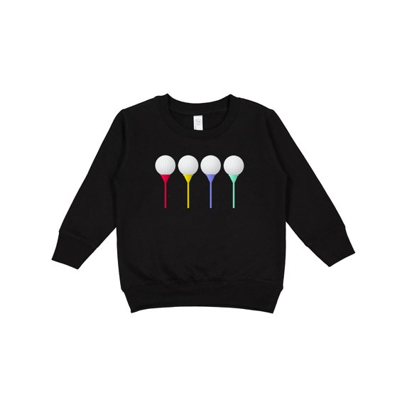 Inktastic Rainbow Golf Tees Toddler Sweatshirt